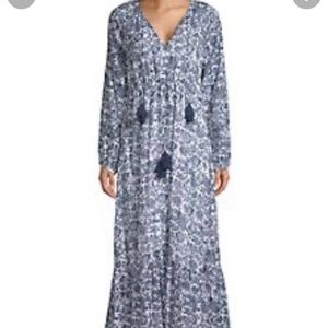 Roller rabbit deeva olaya blue and white maxi dress. NWT.